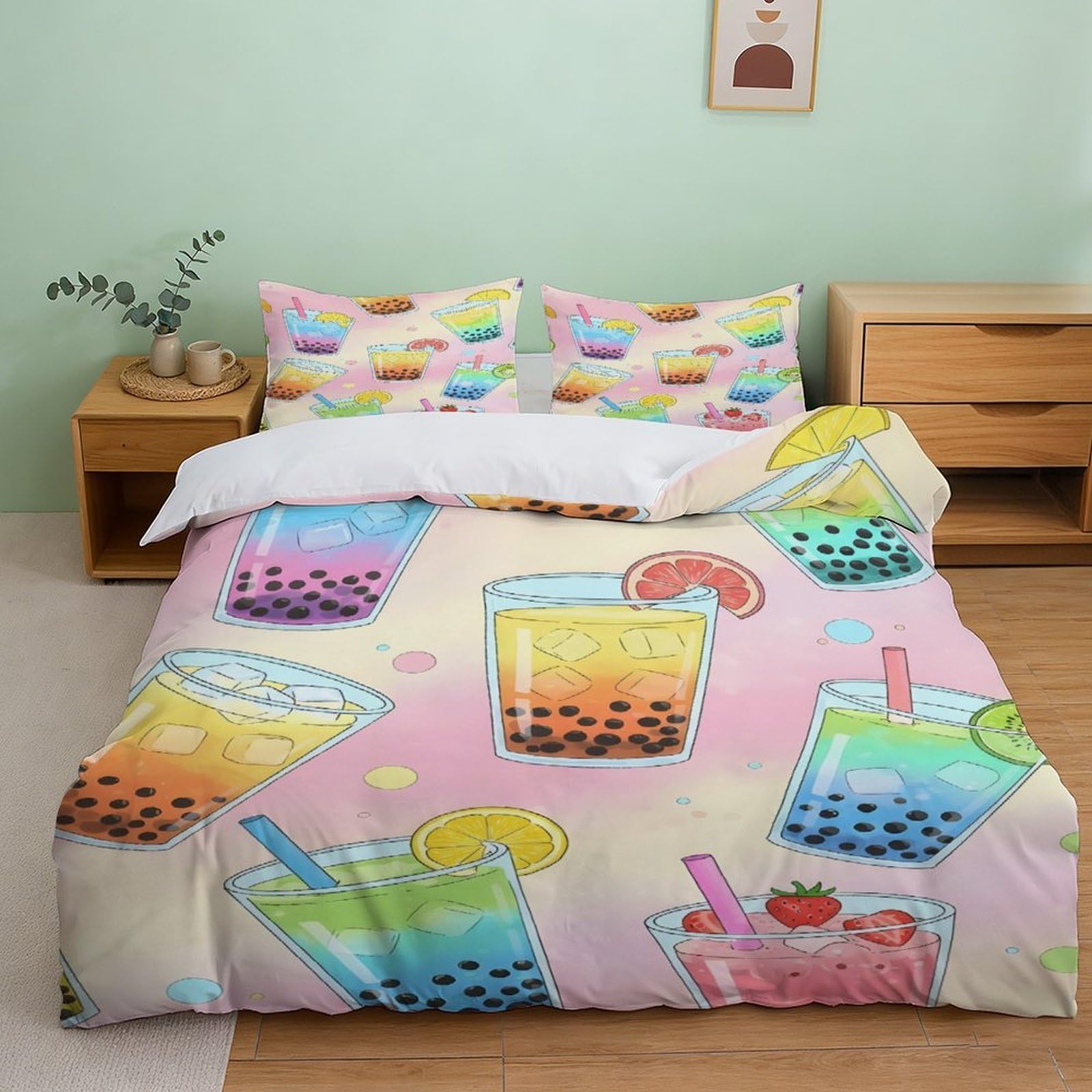Bubble Tea Bettwäsche Set Teenager Zimmer