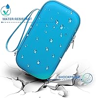 Vista 5 de BOVKE Funda rígida para calculadora de colores Texas Instruments TI-84 Plus CE, TI-84 Plus/TI-83 Plus CE, bolsillo con cremallera adicional para Azul