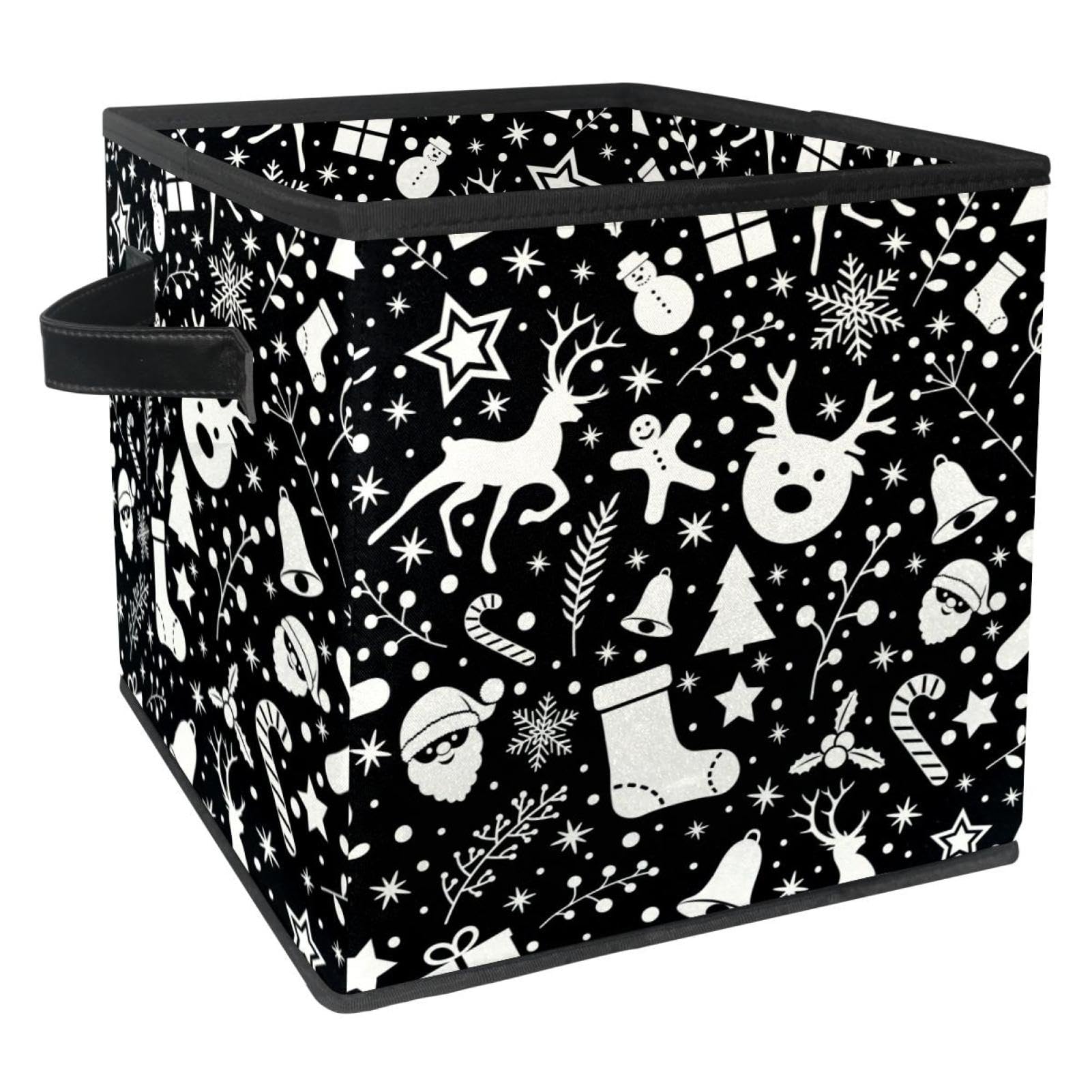 Boîte en tissu pliable Joyeux Noël pour ranger la chambre de bébé et le salon de coiffure