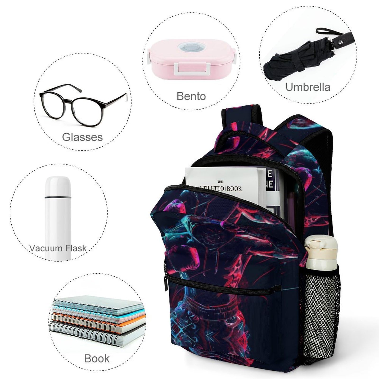 Sac A Dos Pour Garçon Belle méduse Cartables Enfants Ocean Animaux Sacs D'école Sac De Voyage Sac Scolaire Pour Enfants, Garçons Filles Adolescents