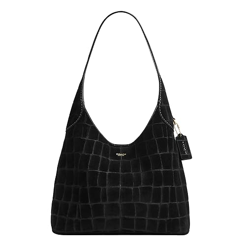 Coach Brooklyn Shoulder Bag 28 - Black Suede - One Size
