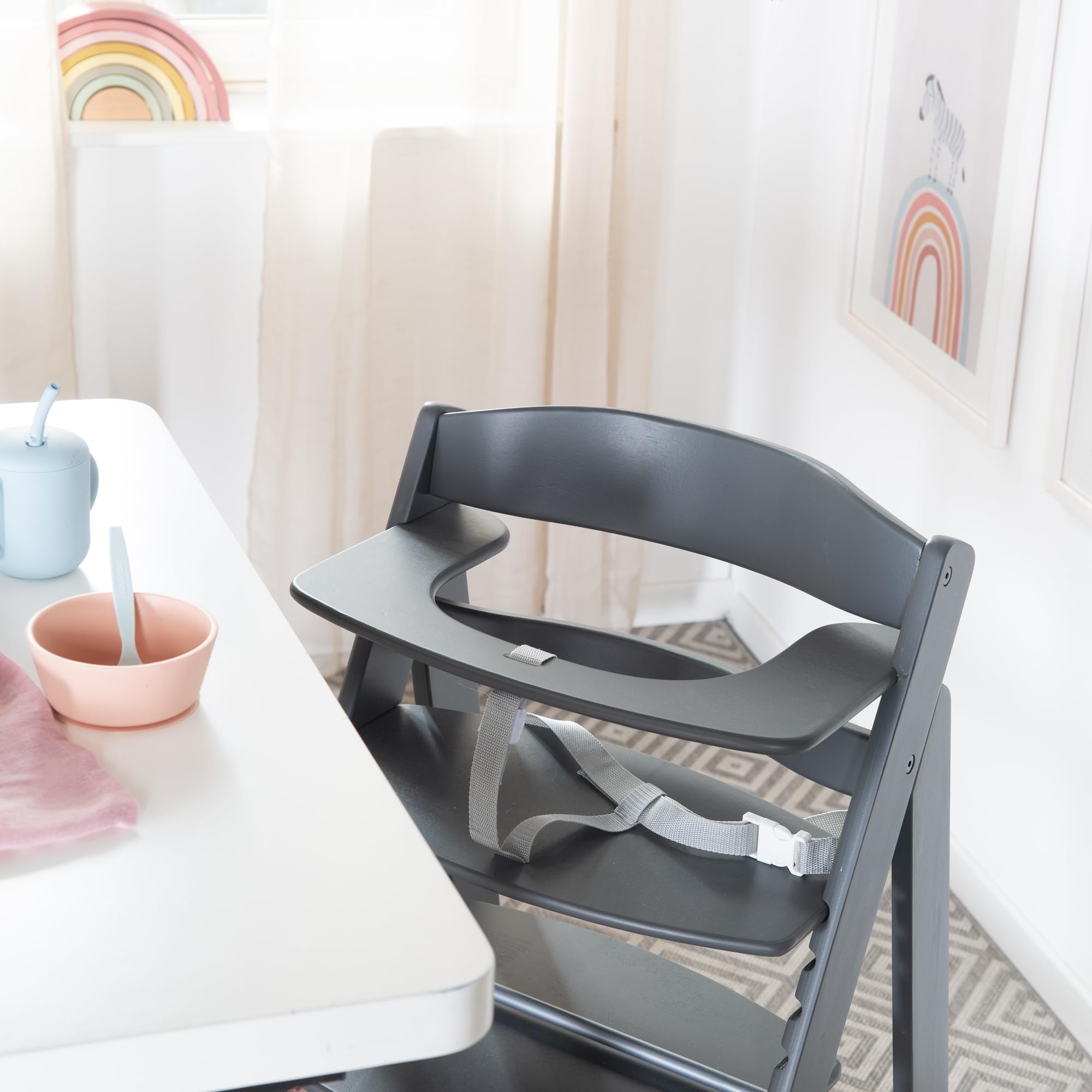 roba Trona Evolutiva de Madera Antracita - Sit Up Click 'N' Flex - Altura Ajustable - de 6 Meses