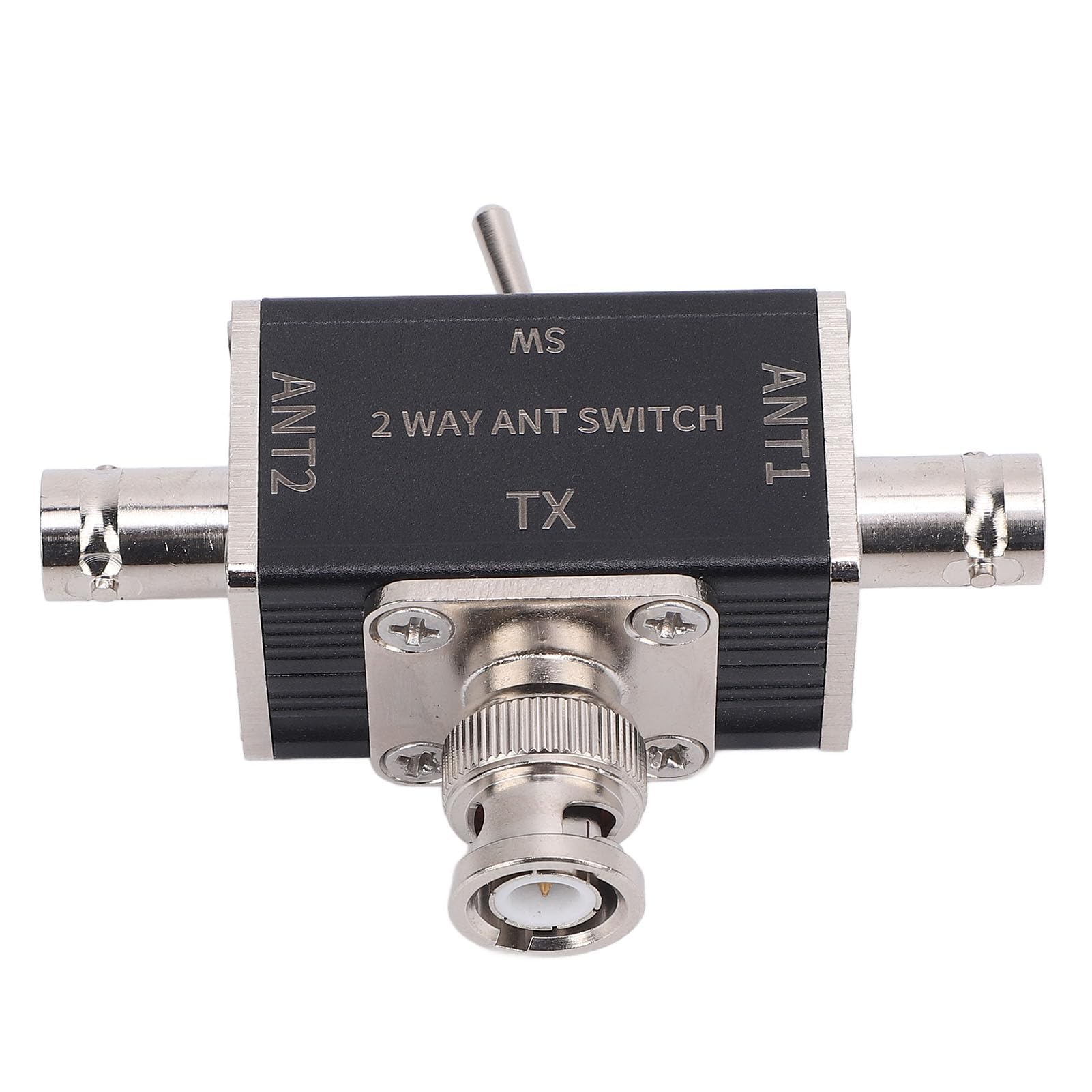 Interruptor de Antena Coaxial Banda Ancha 2 Vías Tres Posiciones 0-50MHz Conector BNC 100W Potencia Máxima Conectores