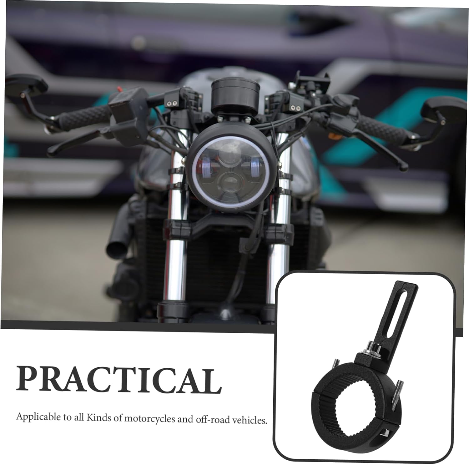 Motorcycle Headlight Mount Bracket Clamp for Front Fork Compatible Motorcycles Easy Installation Design Inner