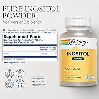 Vista 2 de SOLARAY Polvo puro de inositol – Soporte para la salud celular – Vegano, verificado en laboratorio, 163 porciones, 4 onzas (4 onzas, 162 Serv.)