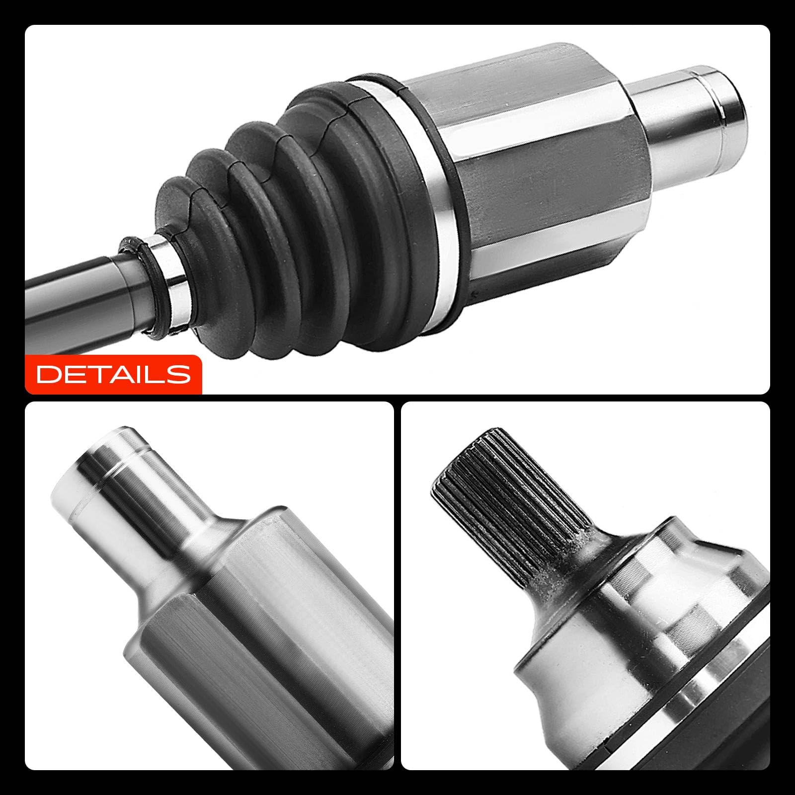 Frankberg Eje motriz Eje de transmisión sin ABS Ring Eje delantero Izquierda Compatible con Clase C W204 Clase C T-Model S204 Clase E Cupé C207 E350 Replace# 2043301300