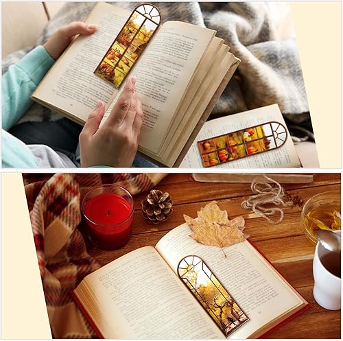 Miniatura 5 de 48 marcapáginas de otoño a granel con plantas otoñales para mujeres, marcadores de Acción de Gracias, girasoles, hojas de arce, para amantes de los