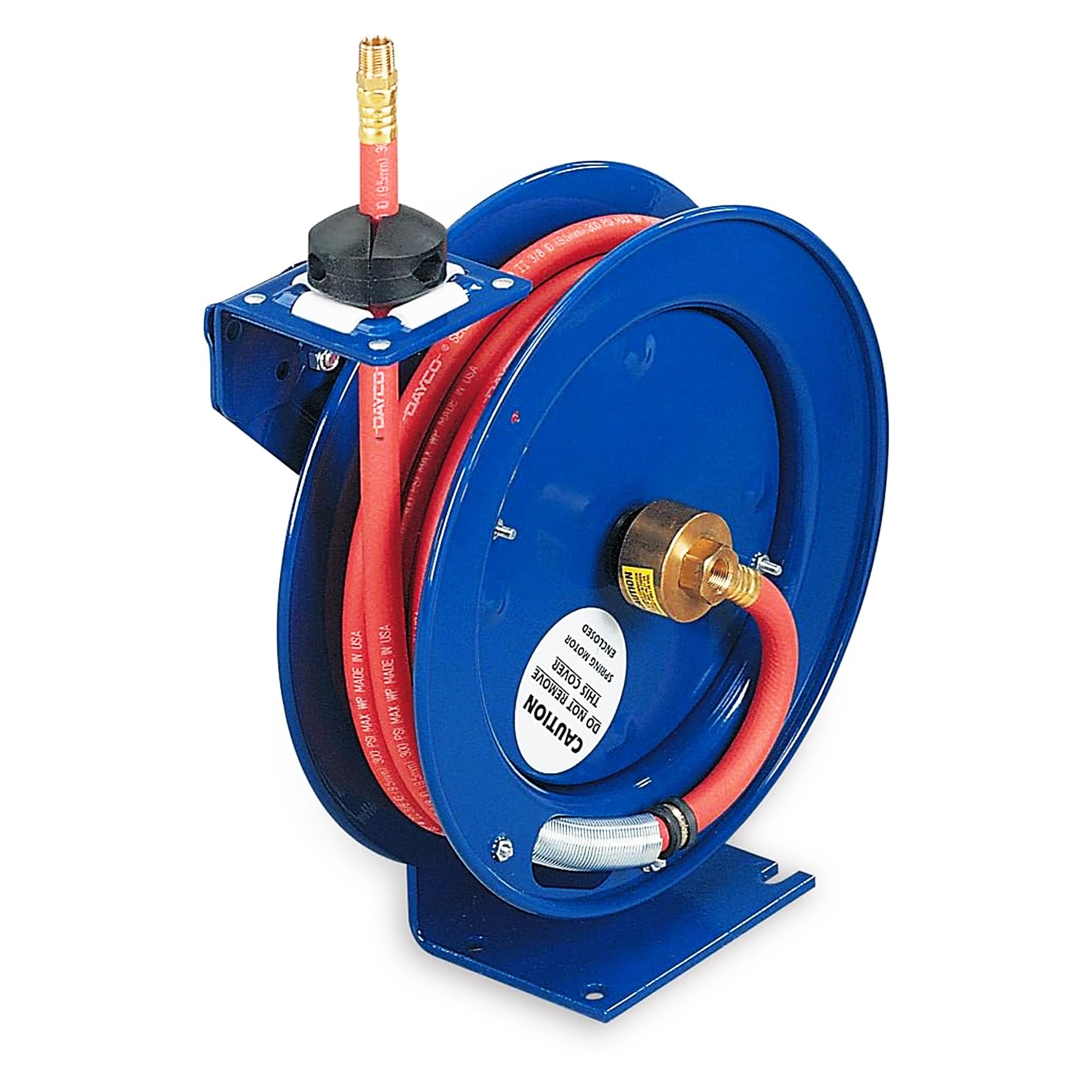 Coxreels P-LP-350 Retractable Air/Water Low-Pressure Hose Reel, P Series, 3/8 in x 50 in 300 PSI - Easy-to-Use Compact Design- Heavy-Duty Steel Construction, Made in the USA