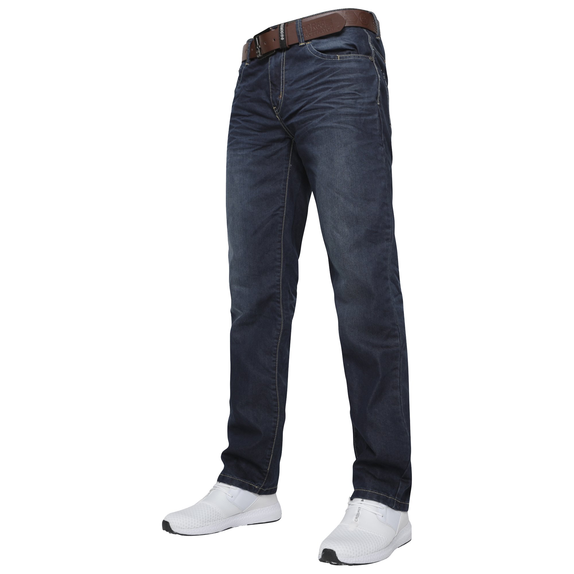 Crosshatch Men's Jeans Farrow Dark Wash 36 Short