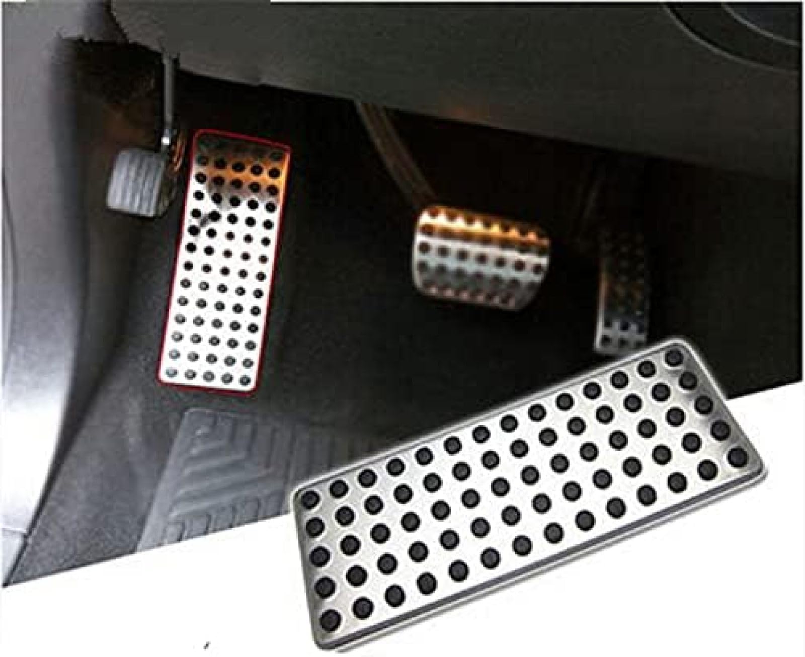 YIWANG Copertura del pedale del freno a gas per carburante, 2 pezzi per Benz Classe A W176 B W246 CLA C117 GLS GLE W166 ML R Class W251 Accessori per auto