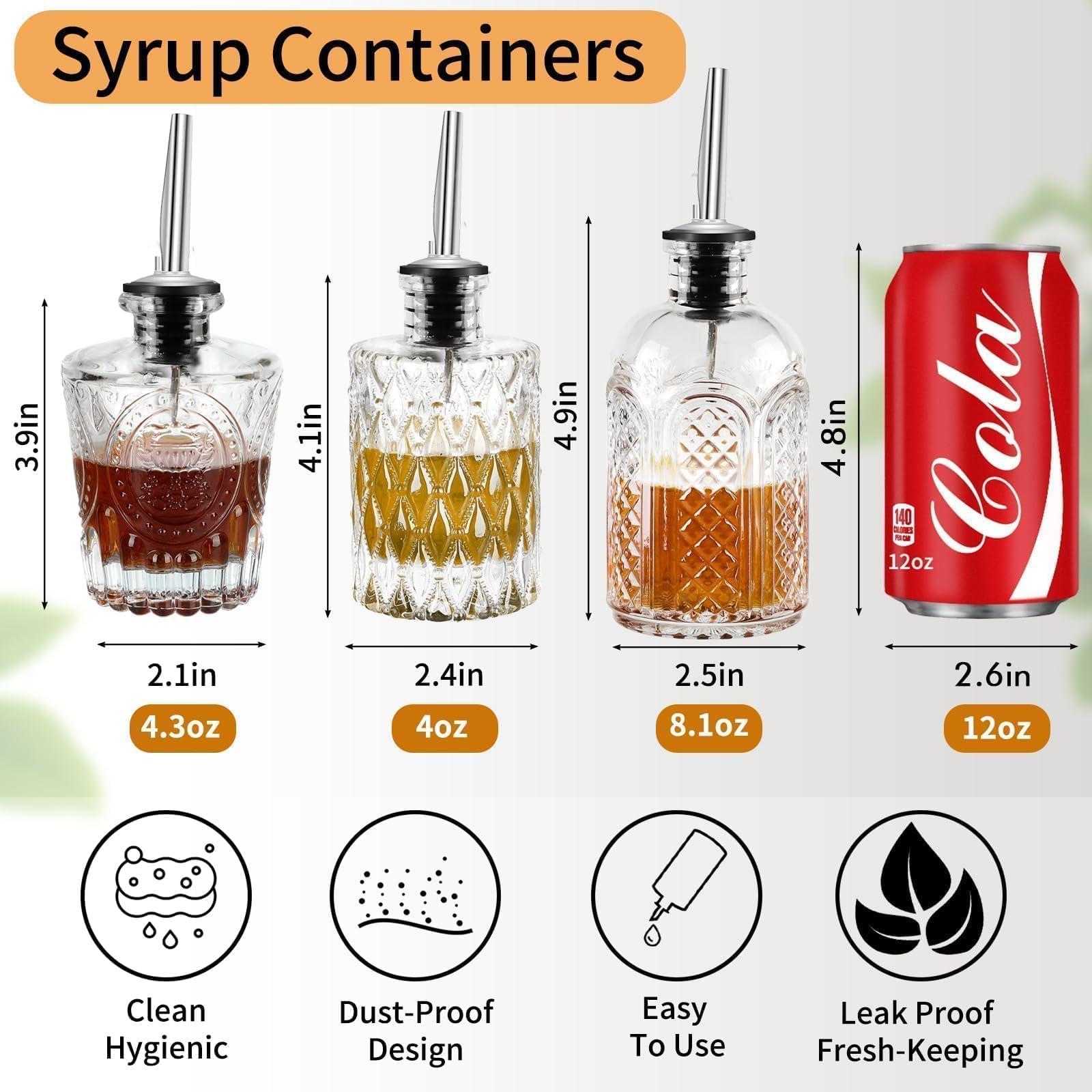 Set Di 2 Dispenser Per Sciroppo In Vetro Da 500 Ml Con Pompe Ed Etichette Per Sciroppo Di Caffe Cucina Bar Include Imbuto E 36 Adesivi 91894629