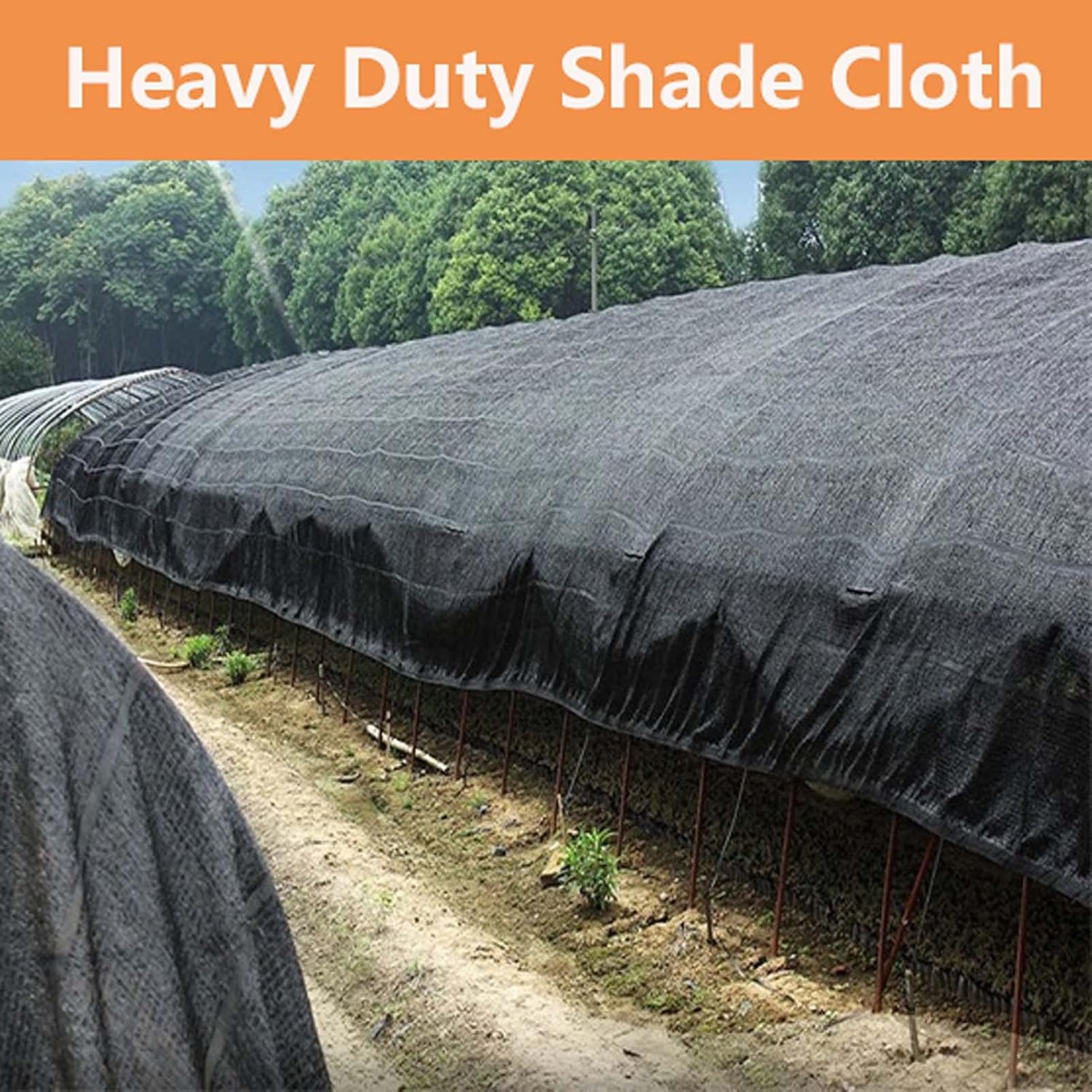 Shade Cloth for Plants Taped Edge with Grommets 7x30 FT, Black Outdoor Sun Shade Mesh, Sunblock Shade Cloth Net for Garden, Patio & Porch, Easy Setup Mesh Canopy Cover