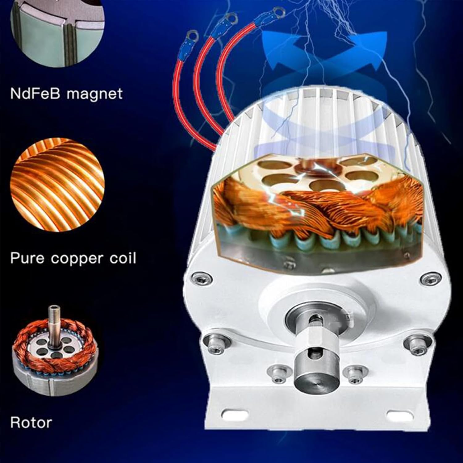 1500W-4500W Wind Turbine Generator,12V-220V 750 RPM Windmill AC DC Power Magnetic Dynamo Water Turbine Hydro Alternator Free Energy