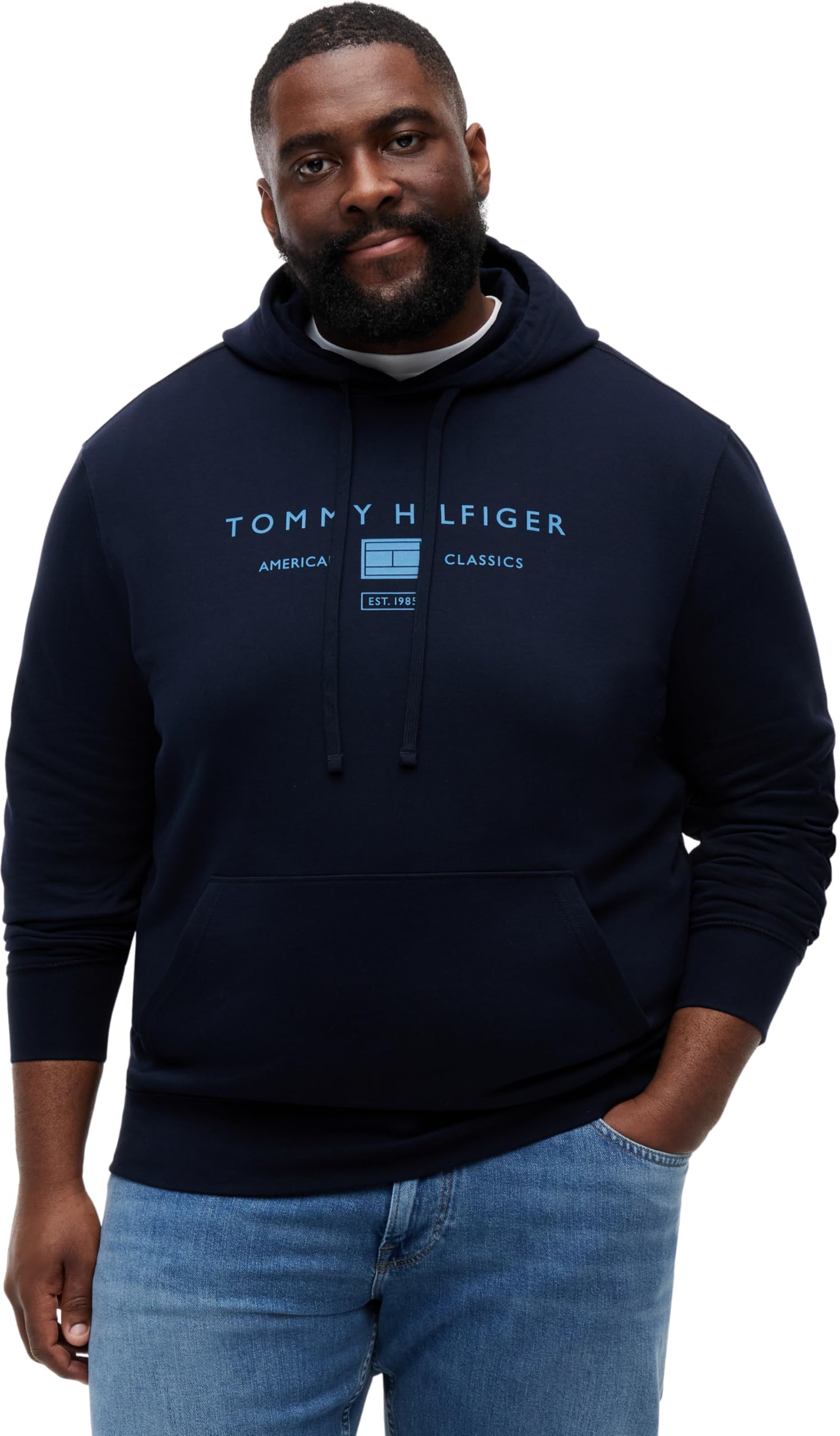 Tommy Hilfiger Herren Bt-Brand L0ve Tr Mono Stck HDY-b Mw0mw44052 Kapuzenpullover mit durchgehendem Reißverschluss (1er Pack)