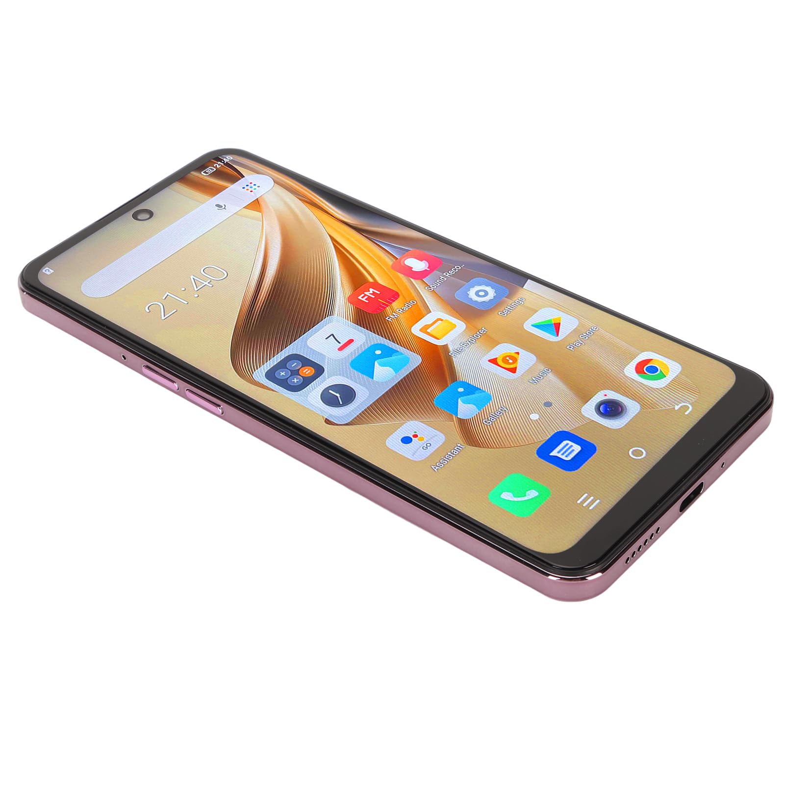 6,53 Cali Telefon Komórkowy, Szklane Ultra Cienkie Smartfony WiFi BT 8MP Front Front 24MP Tylny Aparat do Biura (PURPLE)