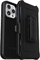 Vista 1 de OtterBox iPhone 14 Pro Max (ONLY) Defender Series Case - BLACK , Rugged & Durable, with Port Protection, Includes Holster Clip Kickstand