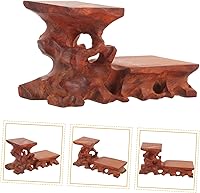 Vista 9 de DOITOOL Soporte de exhibición con base de palisandro, base de jarrón de madera, pedestal, elevador de mesa para decoración del hogar y venta al por