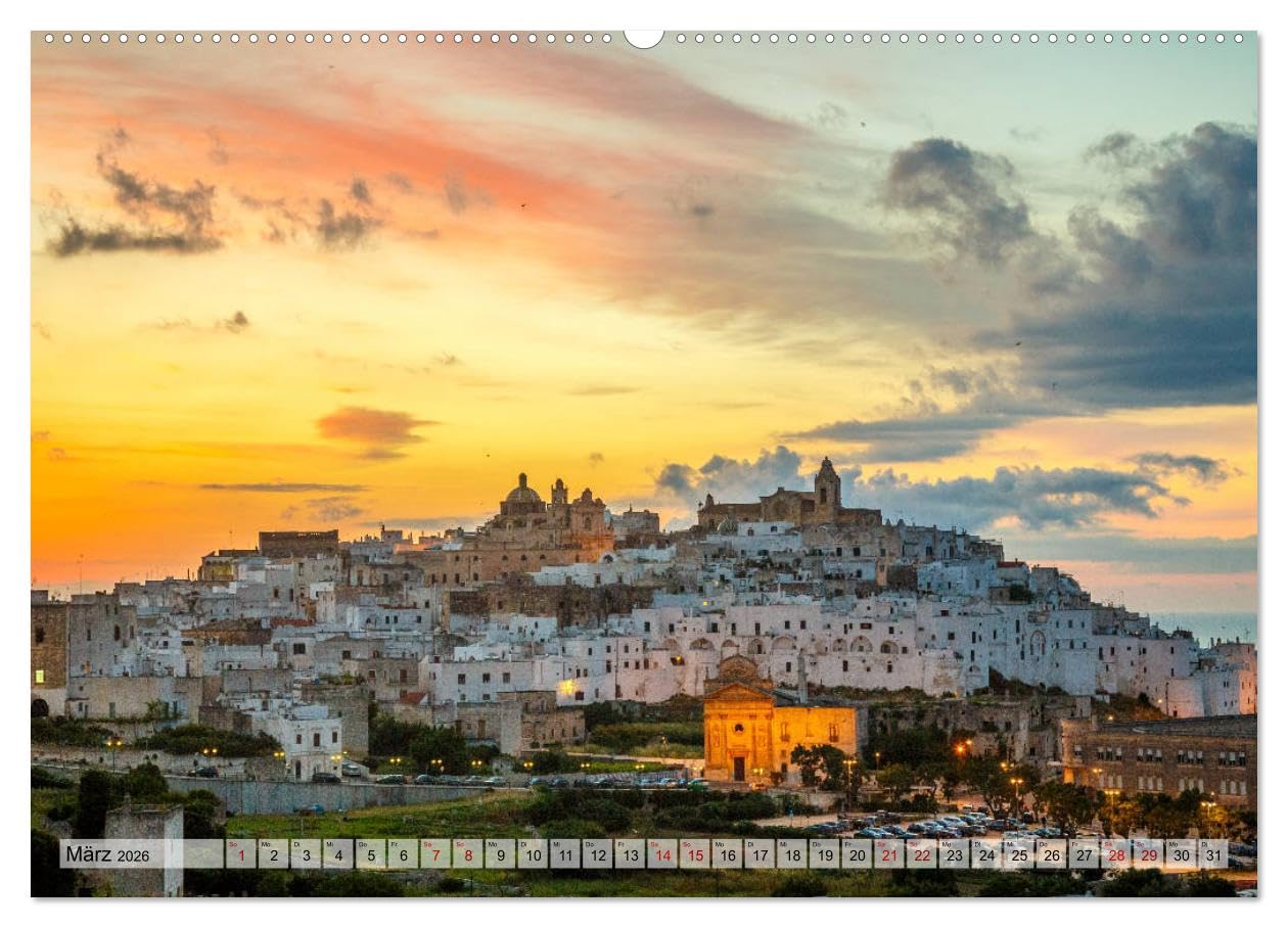 Italien von der Toskana nach Sizilien (hochwertiger Premium Wandkalender 2026 DIN A2 quer), Kunstdruck in Hochglanz: Spektakuläre Stadtansichten aus Italien (CALVENDO Orte)