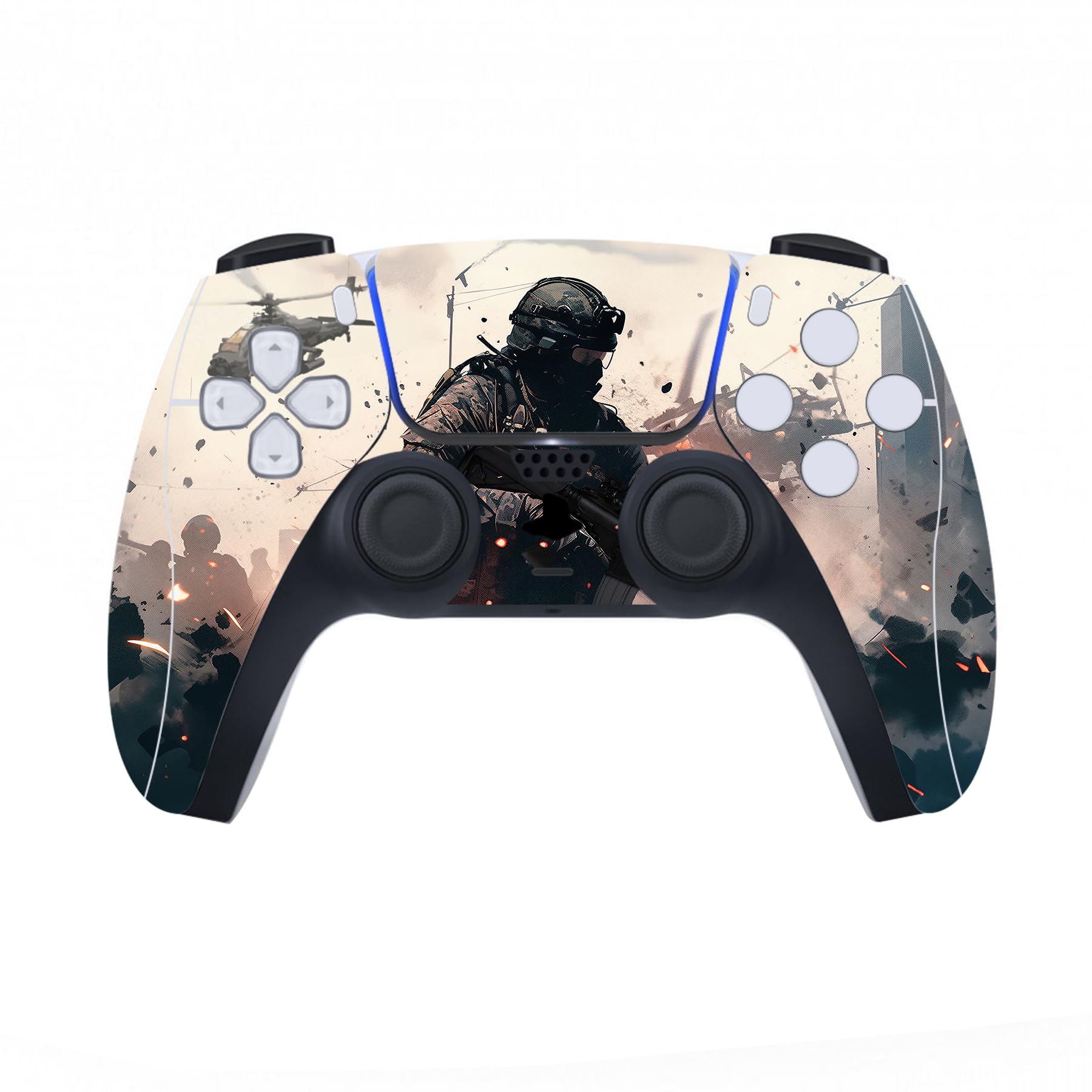 playvital Pegatina Completa para ps5 Edición Digital Calcomanía Vinilo para ps5 Consola&Control&Estación de Recarga&Control Remoto&Audífonos Adhesivo Piel para ps5-Vanguardia Solitaria