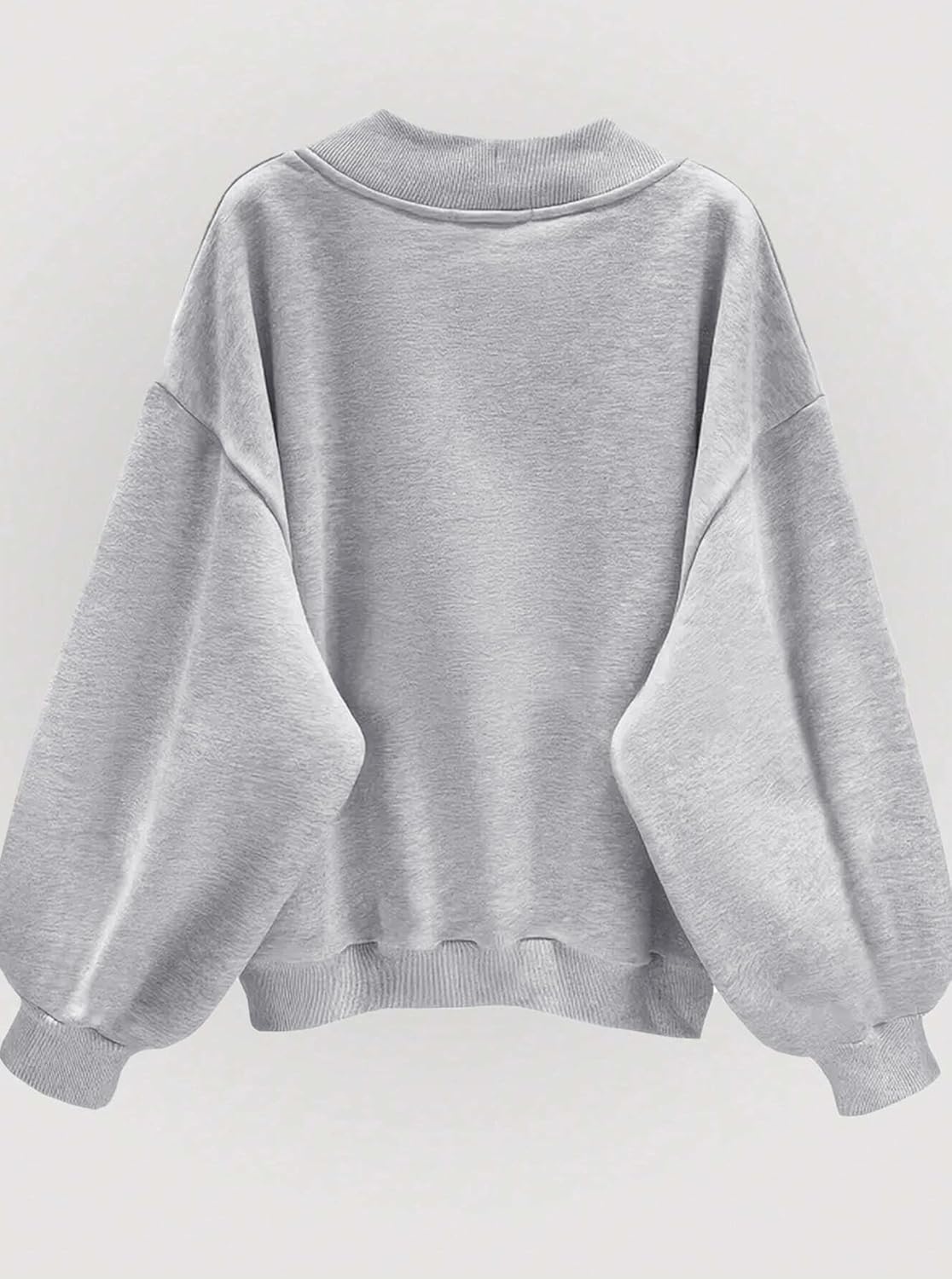 Remidoo Oversized Sweatshirt for Women V Neck Sweatshirts Casual Fleece Long Sleeve Pullover Top - Image 3