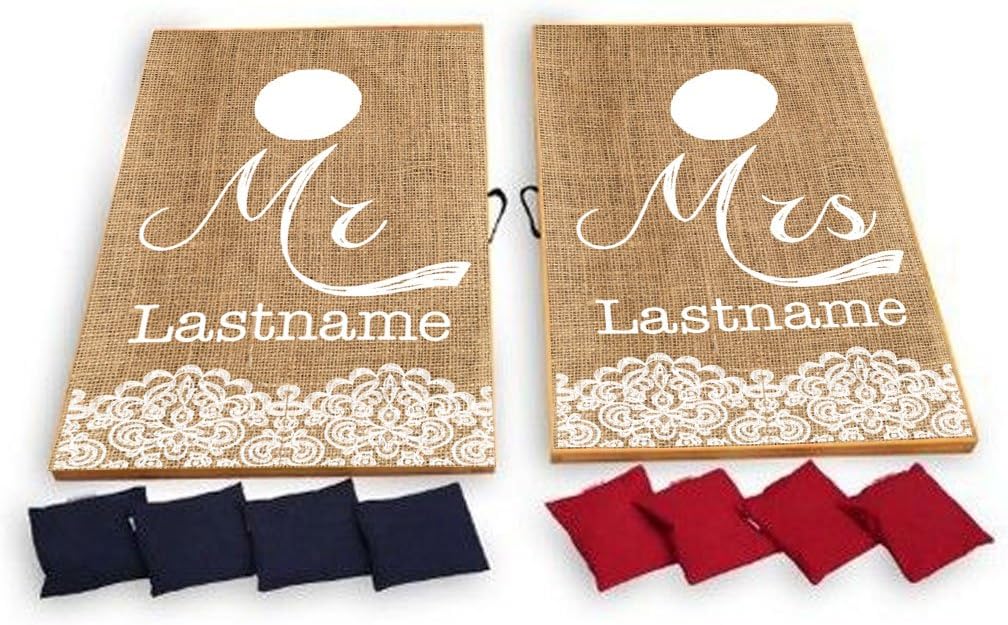 VictoryStore Cornhole Games - Custom Wedding Bag Toss Game - Custom Wedding Cornhole