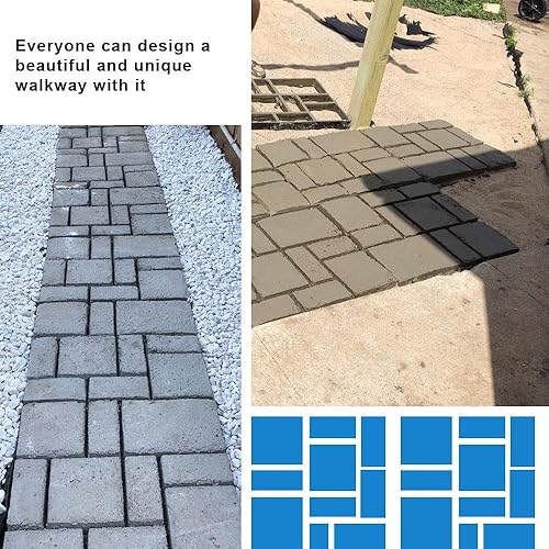 Vista 5 de CJGQ - Moldes reutilizables para camino de concreto tamaño extra grande, pavimentado de peldaños Big square