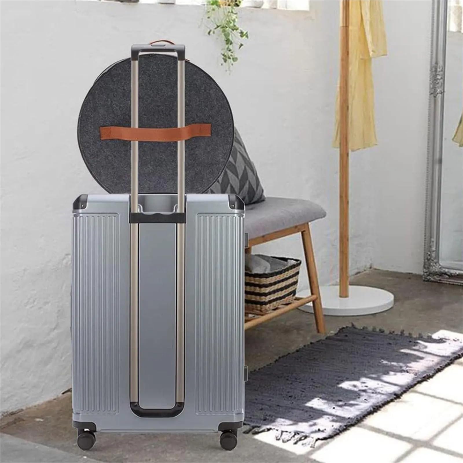 Hutbox-Organizer, runde Reise-Hutboxen, faltbare Hut-Aufbewahrungstasche mit Deckel, große Hut-Aufbewahrungsbox für Schrank oder Reise(Black)