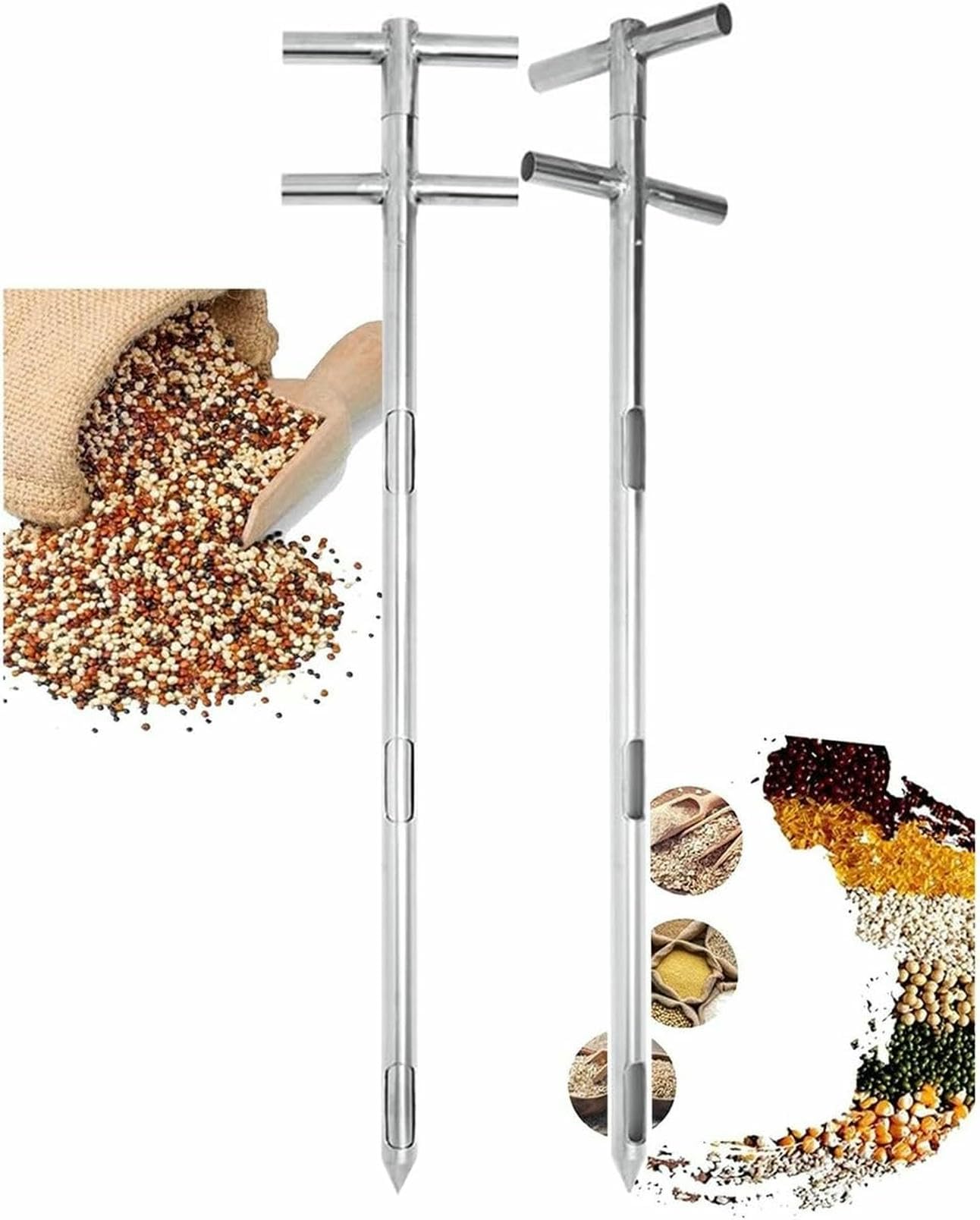 Sonde de grain et tube d'échantillonnage rotatif pour analyse de sol et de poudre agricole