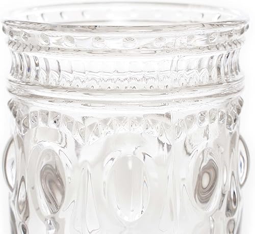 Miniatura 6 de Simple Elements - Juego de copas de vino en relieve vintage, cristalería para bebidas, cristalería vintage, cristalería para el hogar, eventos,