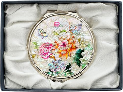Miniatura 45 de February Mountain Espejo Compacto de Nácar – Doble Magnificación Regalo para Mujeres, Mamá, Hermana – Idea de Cumpleaños o Navidad (1, Heritage