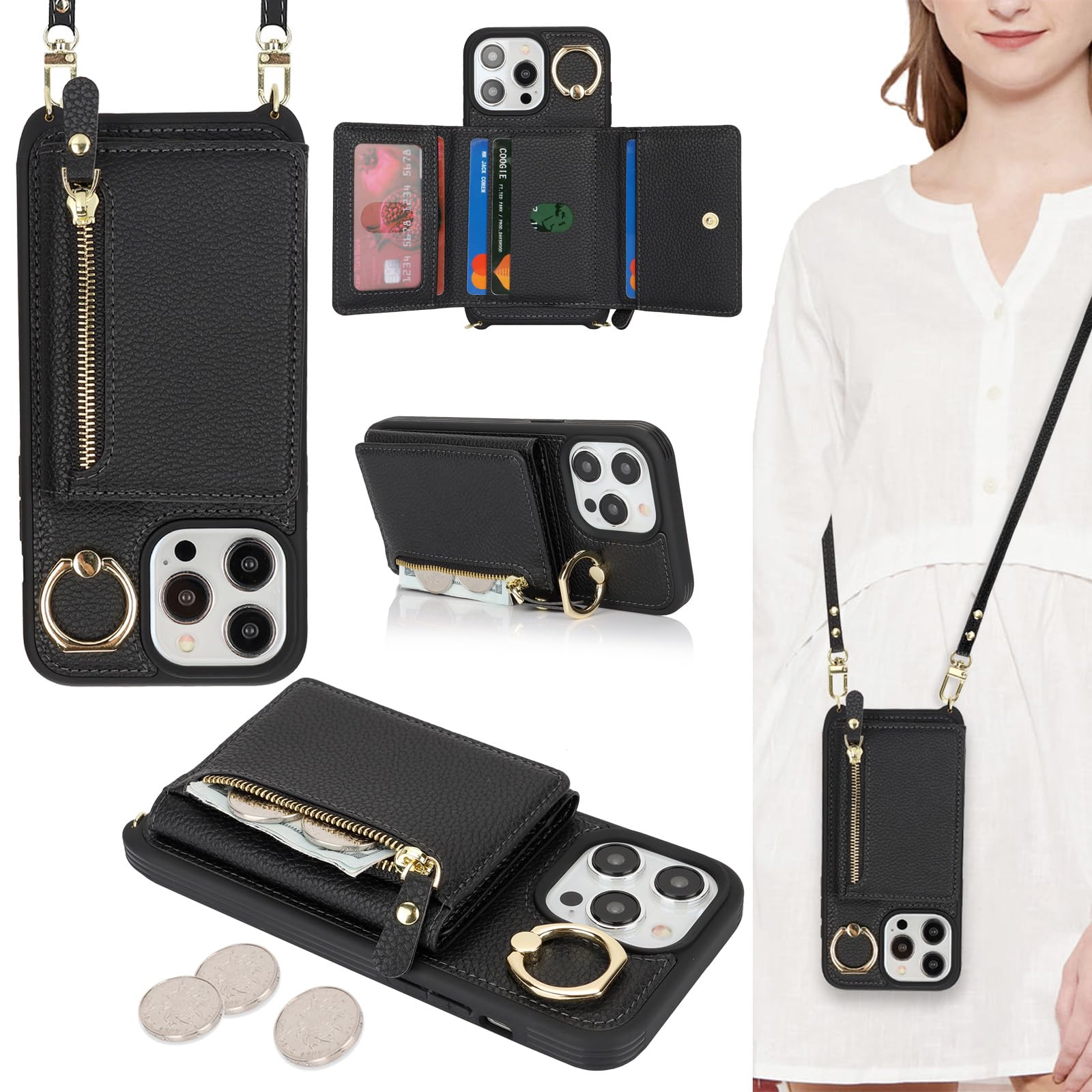 Custodia Magnetica Trasparente Con Cordino A Tracolla Per IPhone - Foto 8