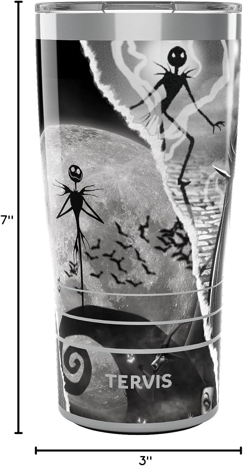 Tervis Traveler Disney - Nightmare Before Christmas Torn Collage Triple Walled Insulated Tumbler Travel Cup Keeps Drinks Cold & Hot, 20oz, Stainless Steel - Image 9