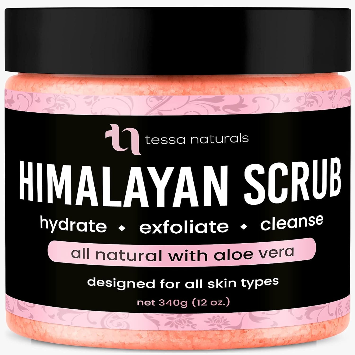 Himalayan Salt Body Scrub Enhanced with Aloe Vera - Removes Blackheads, Acne, & Dead Skin - All Natural Moisturizer Exfoliating Face Scrub & Foot Scrub for Women & Men : Beauty & Personal Care