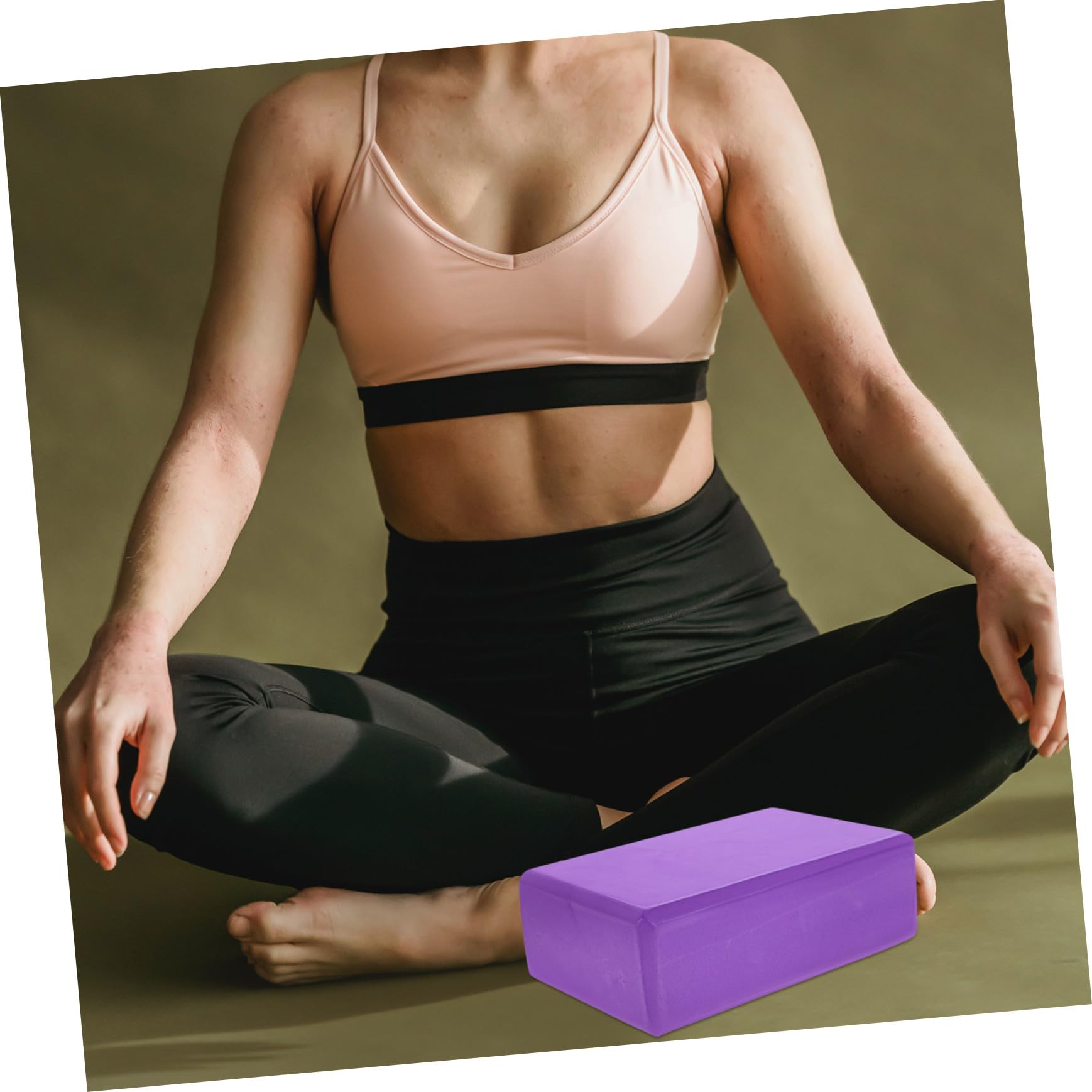 Set di 2 Blocchi Yoga Eva con Cinghia Elasticizzata, 3 Pezzi | Porpora, Pratica Portatile e Stabilità Migliorata, per Palestra e Hot Yoga Sessions