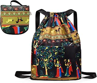 Drawstring Foldable Large Capacity Wet Dry Separation Bag Backpack, Drawstring Backpack Bulk Drawstring Bags String Backpack Cinch Gym Backpack for Gym Sport Traveling