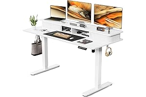 JOYWORKER Adjustable Standing Desk with Storage (55 inch)