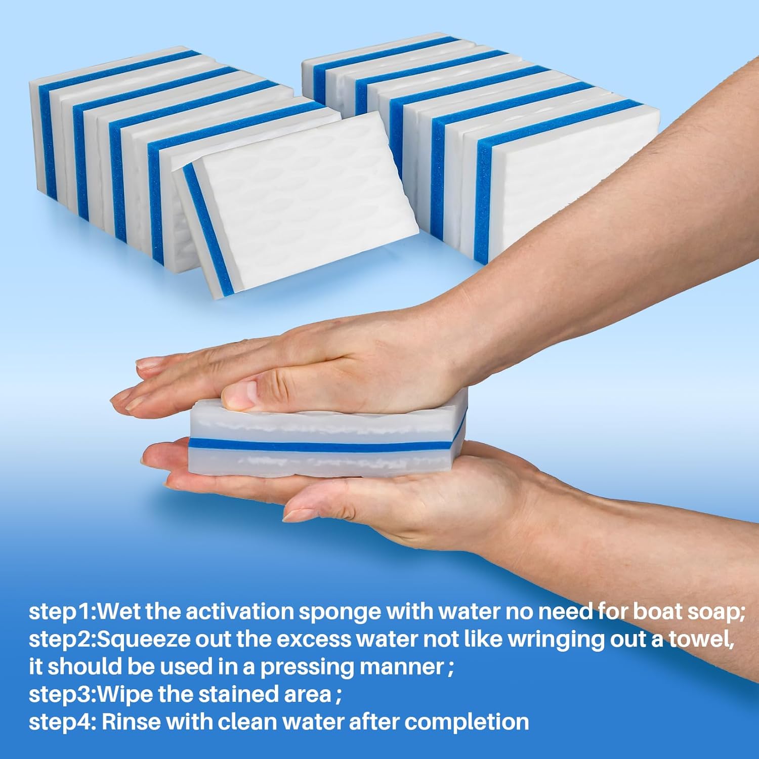 10PCS Boat Scuff Erasers - RAINFLOW Boat Wipes Boat Accessories for Women and Men Magic Cleaning Sponge for Cleaning Pads Supplies Boat Interior Cleaner Thicken Premium Magic Sponge Gifts thumbnail