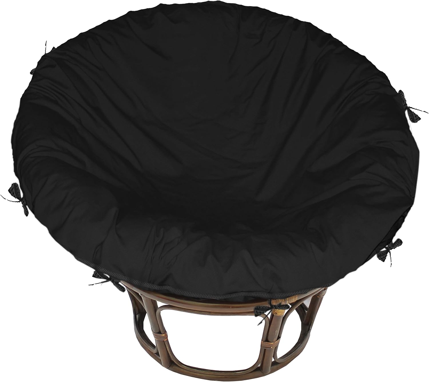 TORUTA Papasan Cushion Covers 55" D Black 600D Heavy Duty