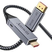 Bidirectional HDMI to DisplayPort Cable 4K@60Hz for PS5, Xbox, PC Laptop Monitor TV, HDMI to DP & DisplayPort to HDMI -17.6Ft