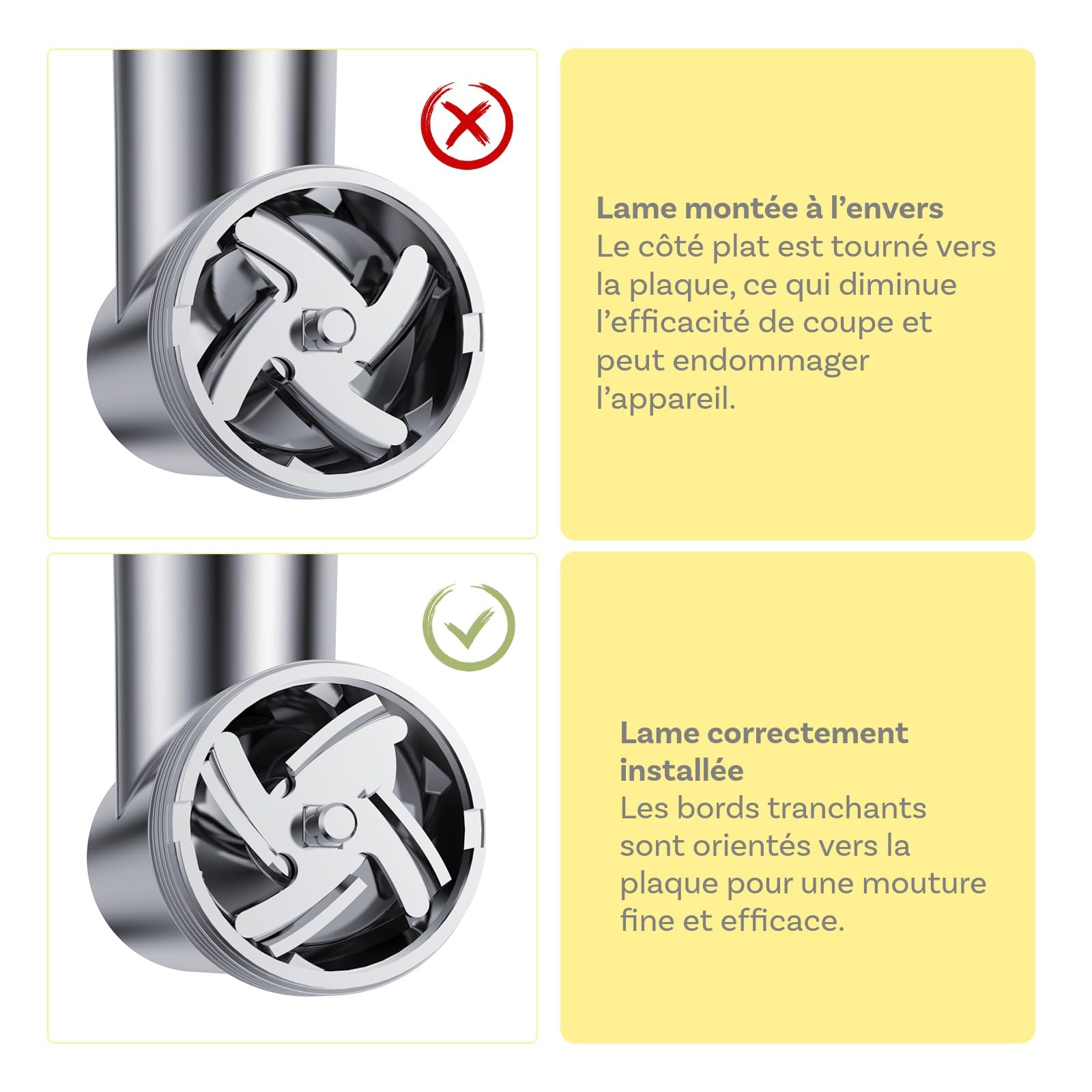 Hachoir à Viande en Acier Inoxydable pour KitchenAid – 4 Plaques de Broyage, 3 Tubes à Farcir pour Saucisses, 2 Lames de Broyage & 1 Moule à Boulettes de Viande – Lave-Vaisselle – Par MMOBIEL