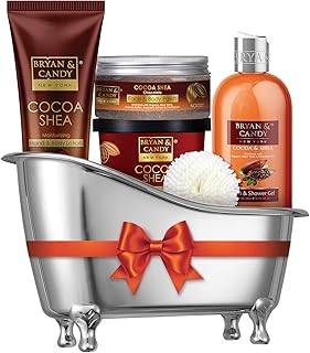 Bryan & Candy Cocoa Shea Bath Tub Collection,Gift Set For Women And Men, Complete Home Spa Experience.|Ph5.5 Skin Friendly-picture-17