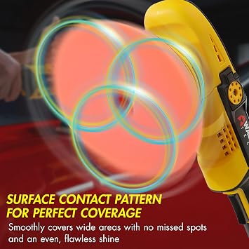 Wagan EL6402 OneVolt Cordless Polisher 6 Pro Dual Action 6-Inch Brushless Car Buffer with 6 Variable Speed, Including 2 UL Certified 3.0Ah Batteries, Multi-Purpose Accessory Kit for Detailing & Waxing