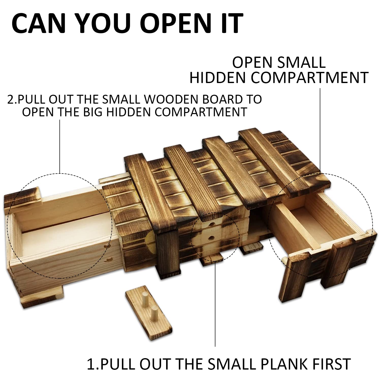 1pcs magische Geschenkbox aus Holz, Geschenkverpackung, Puzzle-Box, Puzzle-Spiel,zum Aufbewahren von Schmuck, Geschenkgutschein,Hochzeit Geburtstagsgeschenk - Image 3