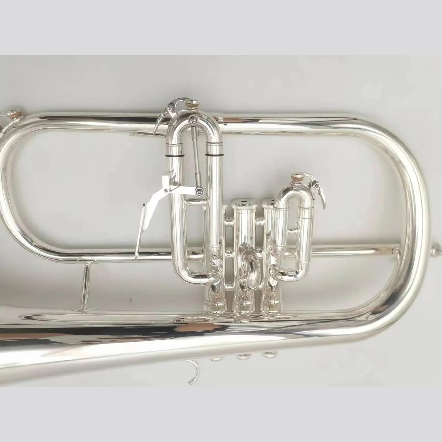 Trompete Flügelhorn Splitterbedecktes B-Dur Professionelle Trompetenmusikinstrumente Aus Messing Trompetenhorn