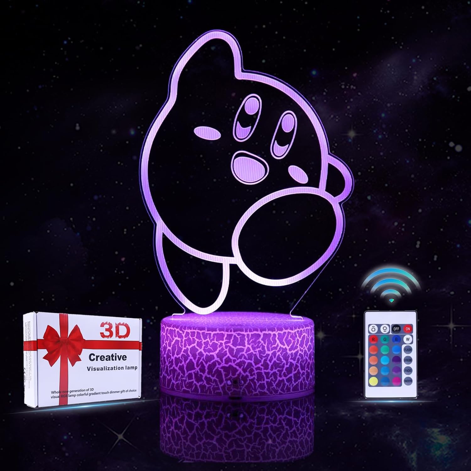 Creative Night Light 3D Lamp Room Decor 16 Colors Changing Gifts for Christmas Birthday