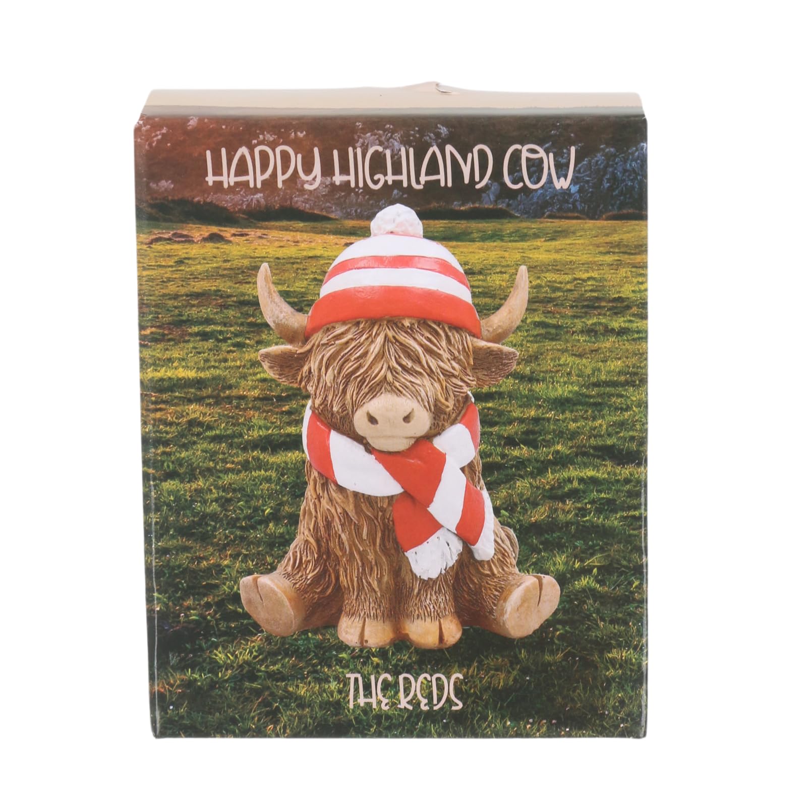 Lesser & Pavey Happy Highland, Highland Cow Scarf & Hat Figurines Statues For Home Decor, Likely Black Or Red - Image 4