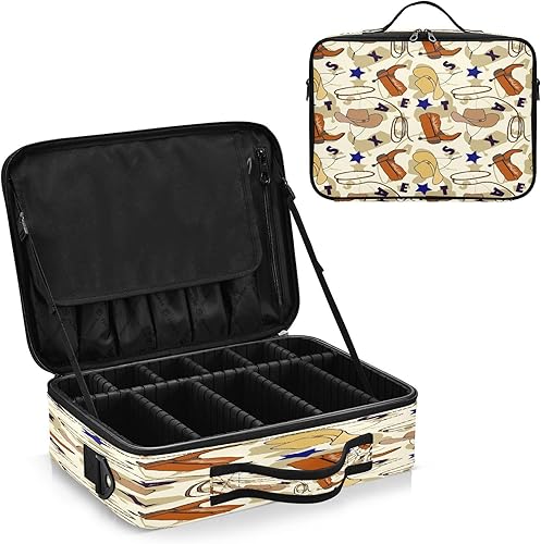 Miniatura 2 de Botas vaqueras sin costuras, sombrero de maquillaje, bolsa de cosméticos, artículos de tocador, bolsa de viaje, organizador de maquillaje, bolsa de