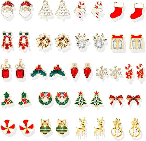 Christmas Earrings for Women Stuff Best Christmas Gifts 2025 Jingle Bells Tree D
