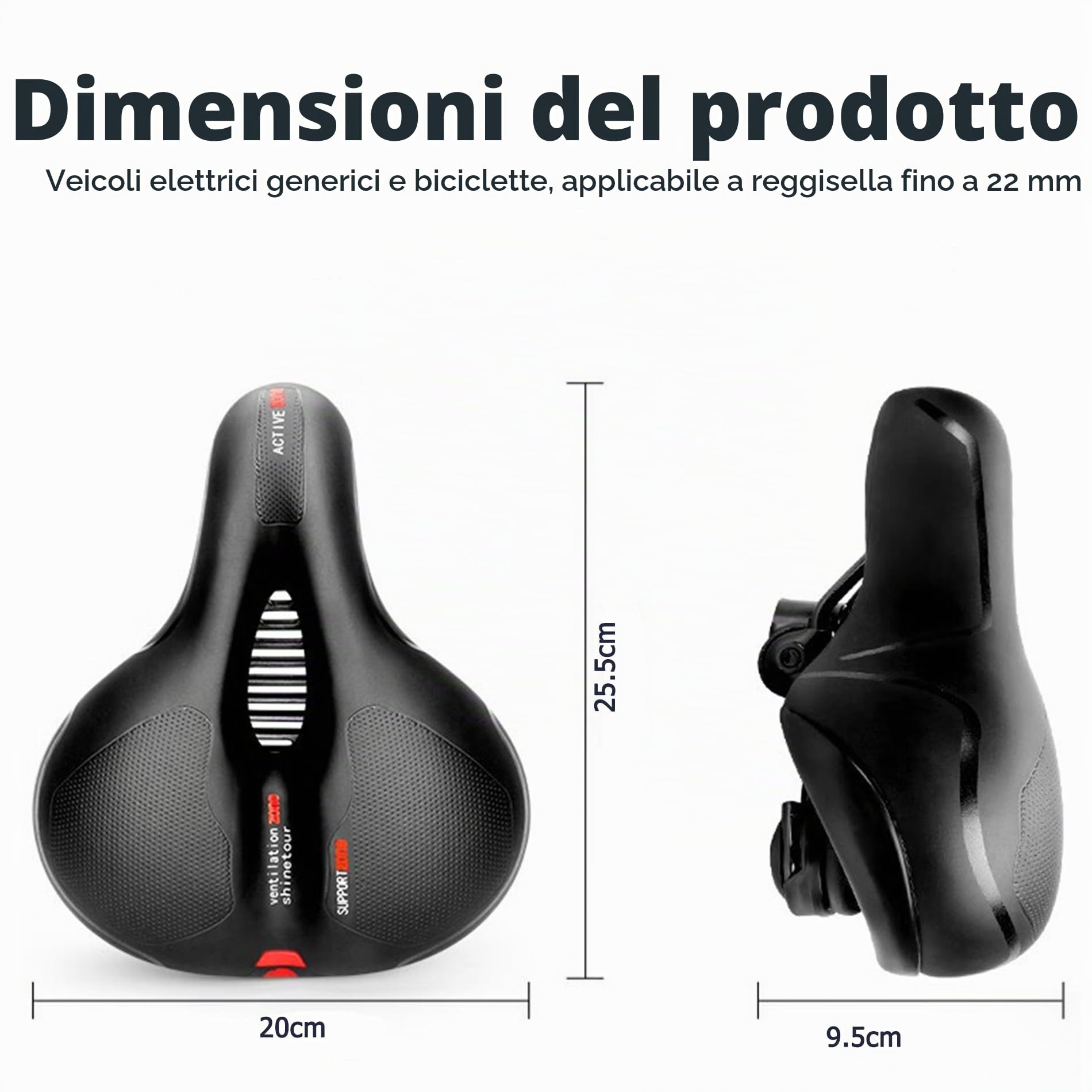 Sella per bicicletta da uomo e donna, comoda in gel ergonomico, con copertura impermeabile e chiave, morbida, traspirante, ammortizzante per la maggior parte delle biciclette