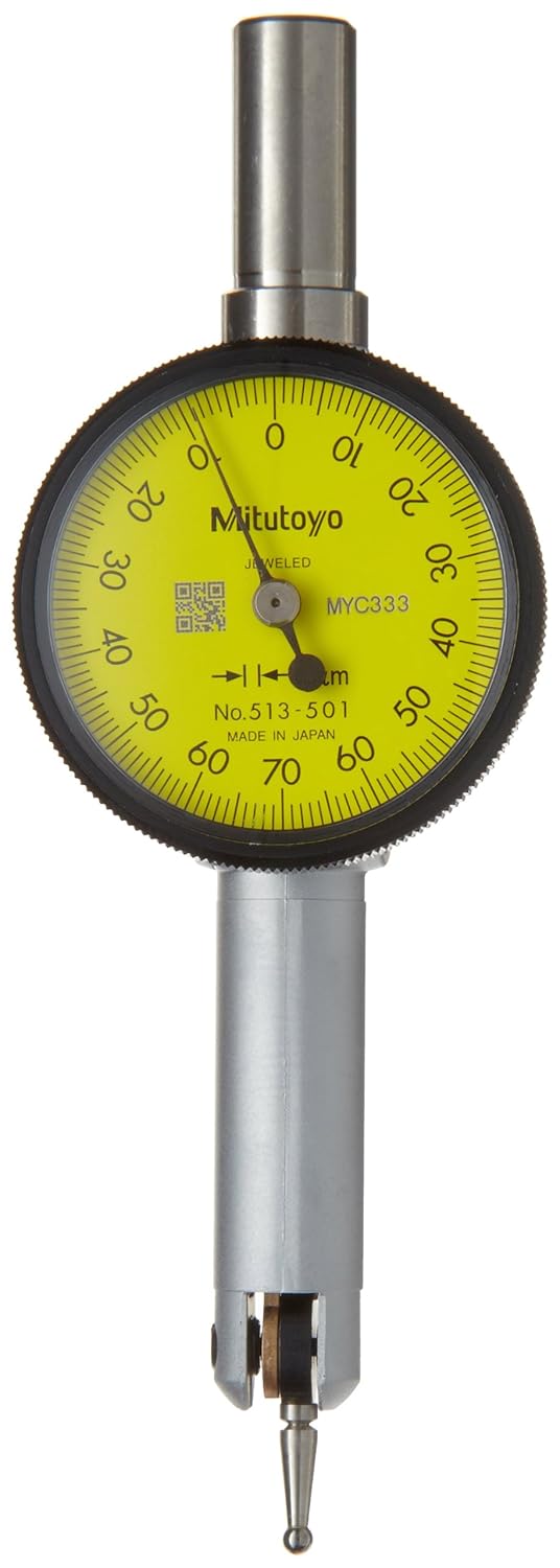 Mitutoyo 513514E Pocket Type Dial Test Indicator, 0.01 mm Range, 36.8
